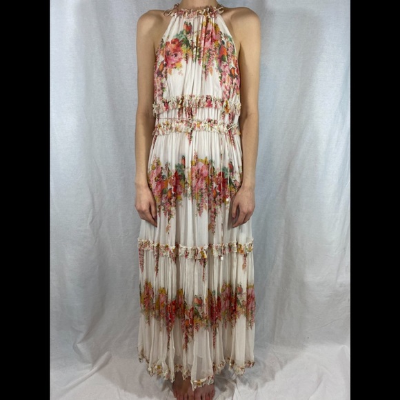 zimmermann mae tiered frill long dress
